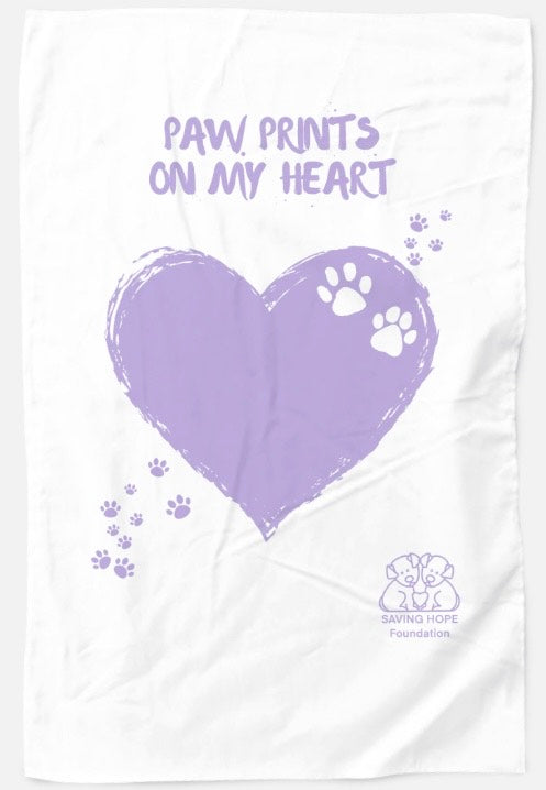 Paw Prints Tea Towel