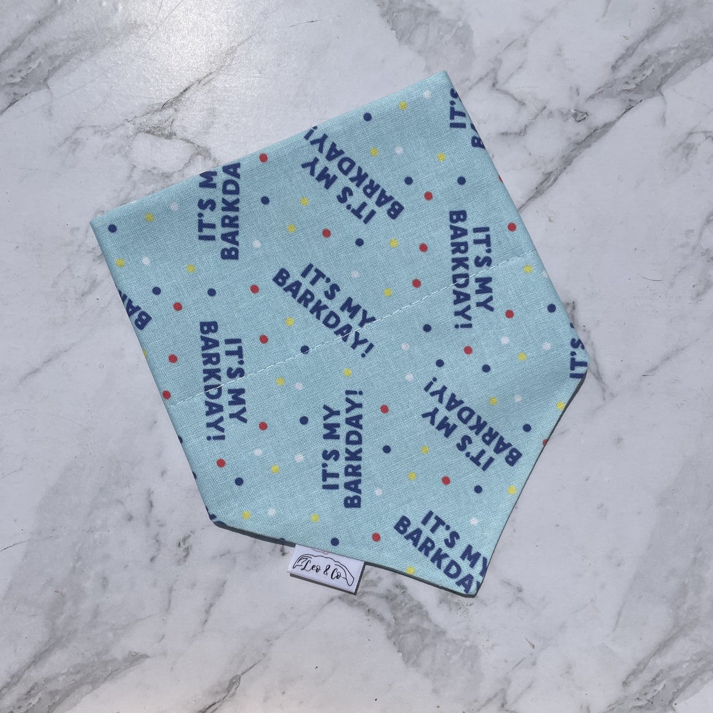 Barkday Dog Bandana Blue