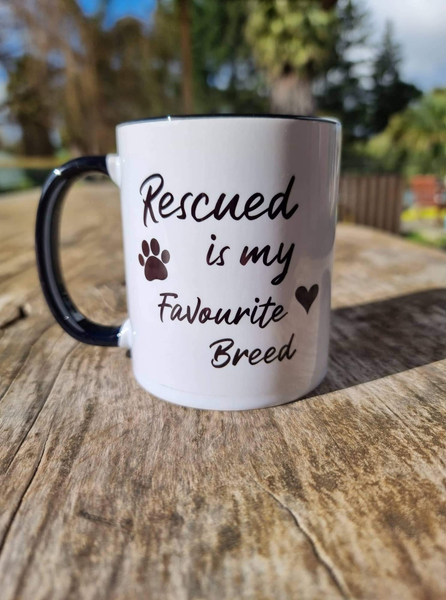 Rescued is my favorite breed Mug